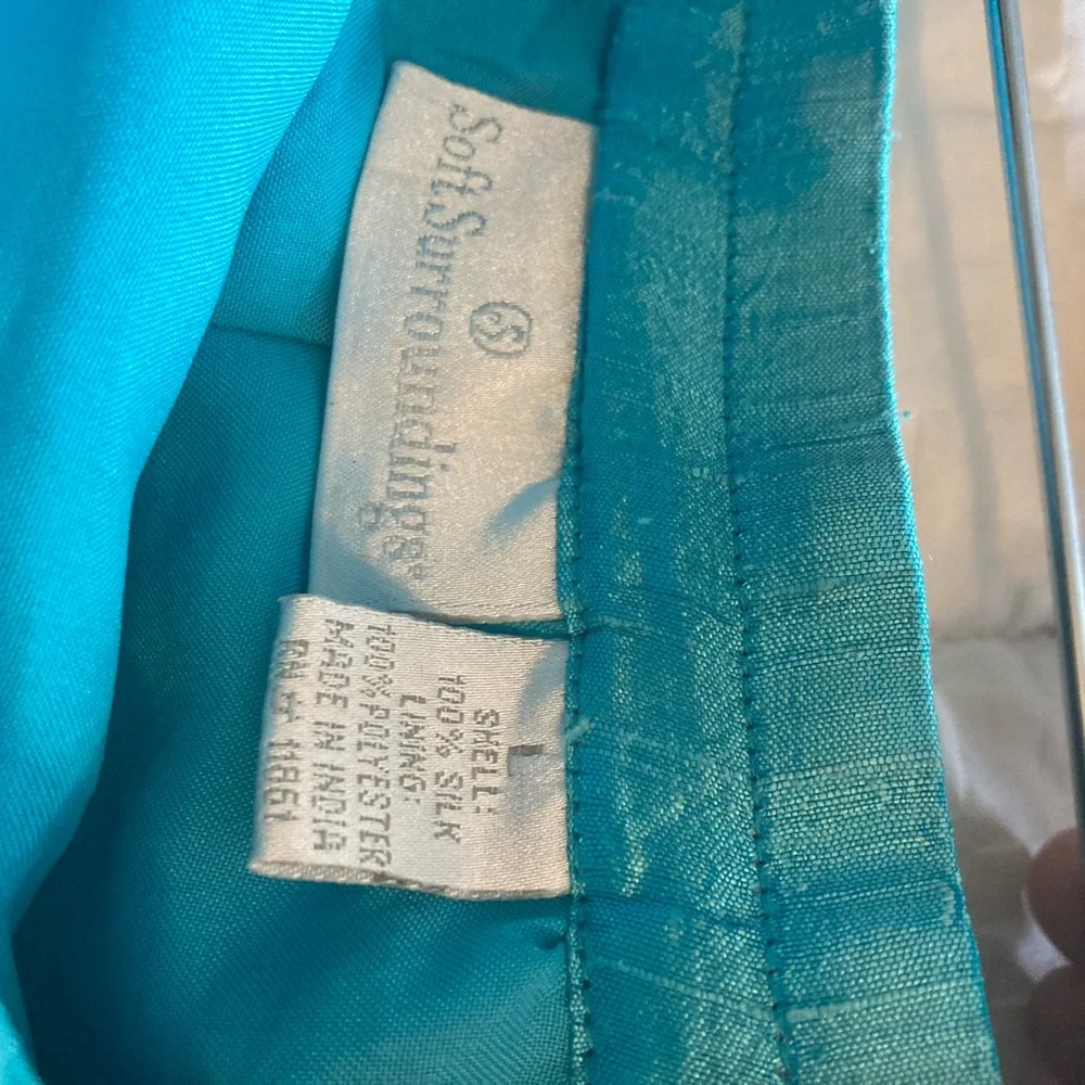 Soft Surroundings Turquoise Embroidered Maxi Skirt - Picture 3 of 10